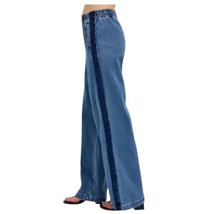 RISEN BY LOS ANGELES BOHEMIAN HIGH RISE WIDE LEG JEANS SZ 7 Waist 28 EUC